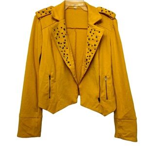 Marineblu Yellow Studded Blazer